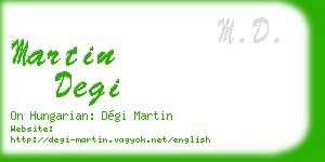 martin degi business card