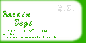 martin degi business card